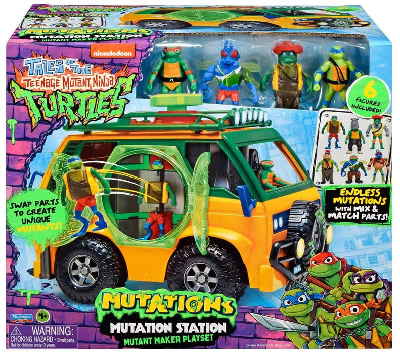 Игрален комплект Playmates TMNT - Станция за мутация ван, с фигурки
