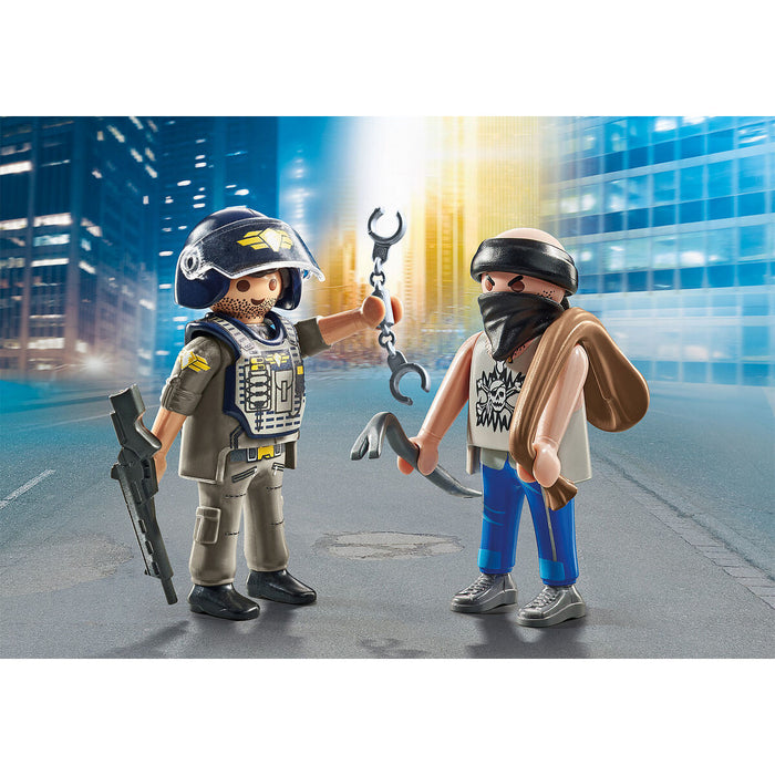 Playset Playmobil 71505 Полиция Крадец 9 Части