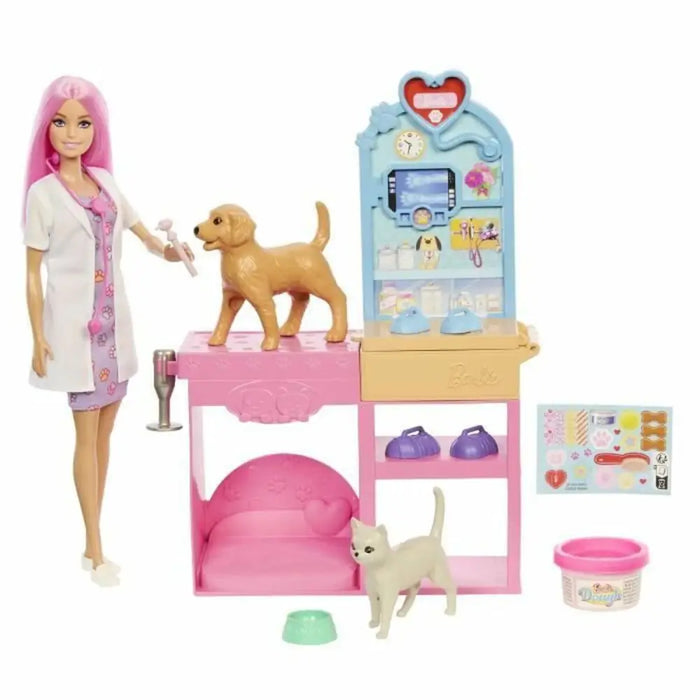 Playset Barbie Veterinarian Clinic 15 Части