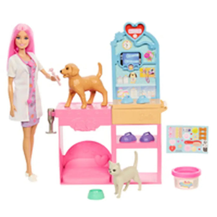 Playset Barbie Veterinarian Clinic 15 Части