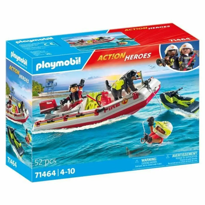 Playset Playmobil Action Heroes - Fireboat and Water