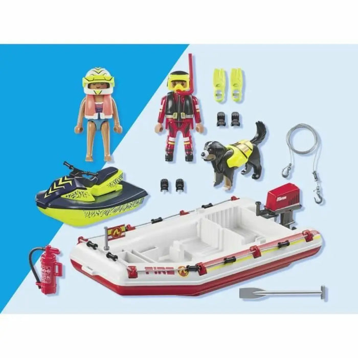 Playset Playmobil Action Heroes - Fireboat and Water