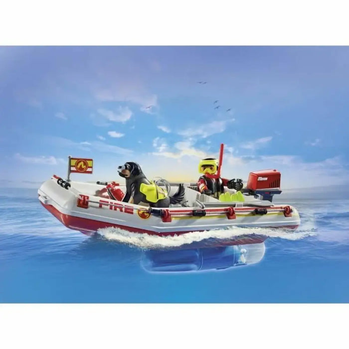 Playset Playmobil Action Heroes - Fireboat and Water
