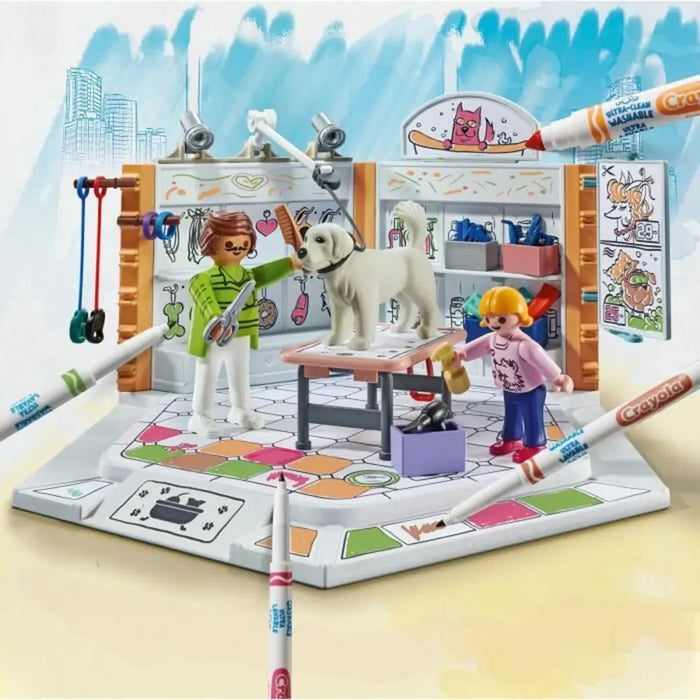 Playset Playmobil Color 71514 Grooming Salon 61 Части