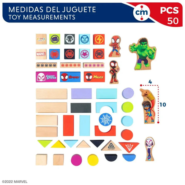 Playset Spidey Amazing Friends 50 Части 4 броя 8 x 9,5 x