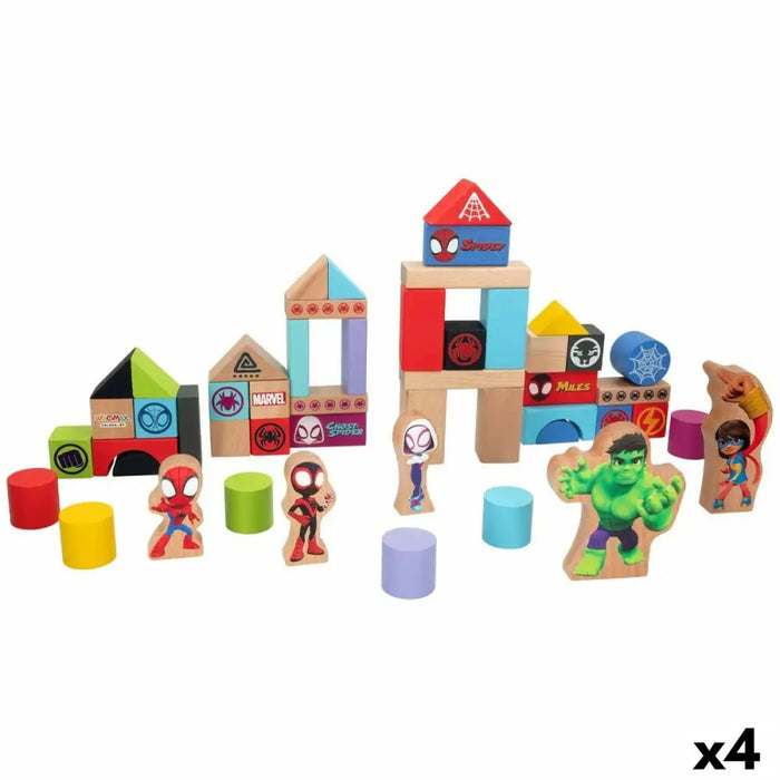 Playset Spidey Amazing Friends 50 Части 4 броя 8 x 9,5 x