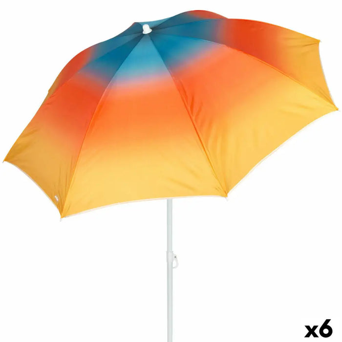 Плажен чадър Aktive Многоцветен 200 x 200 x 200 cm (6 броя)