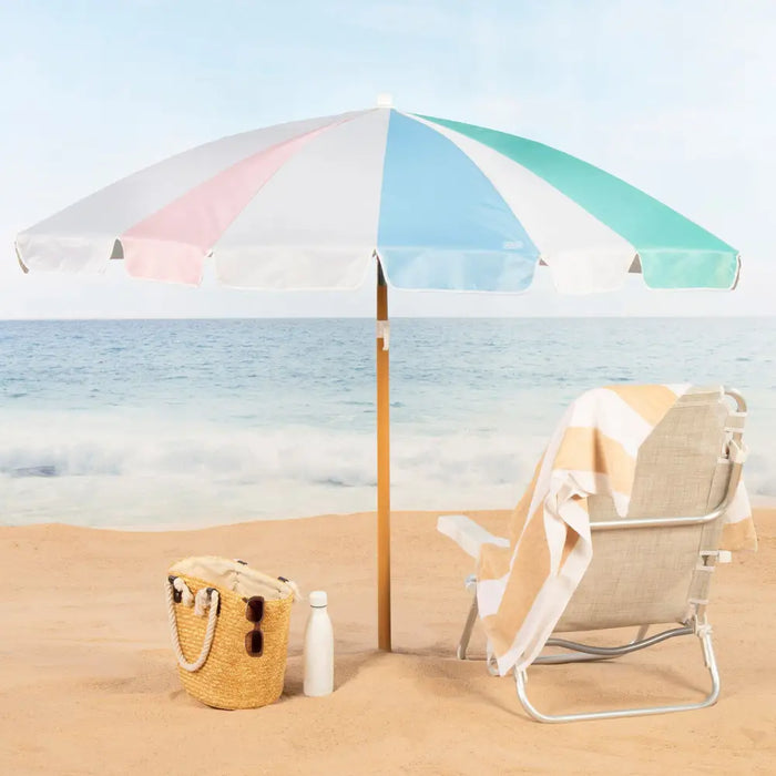 Плажен чадър Aktive Ø 200 cm 20 x 185 x 20 cm (6 броя)