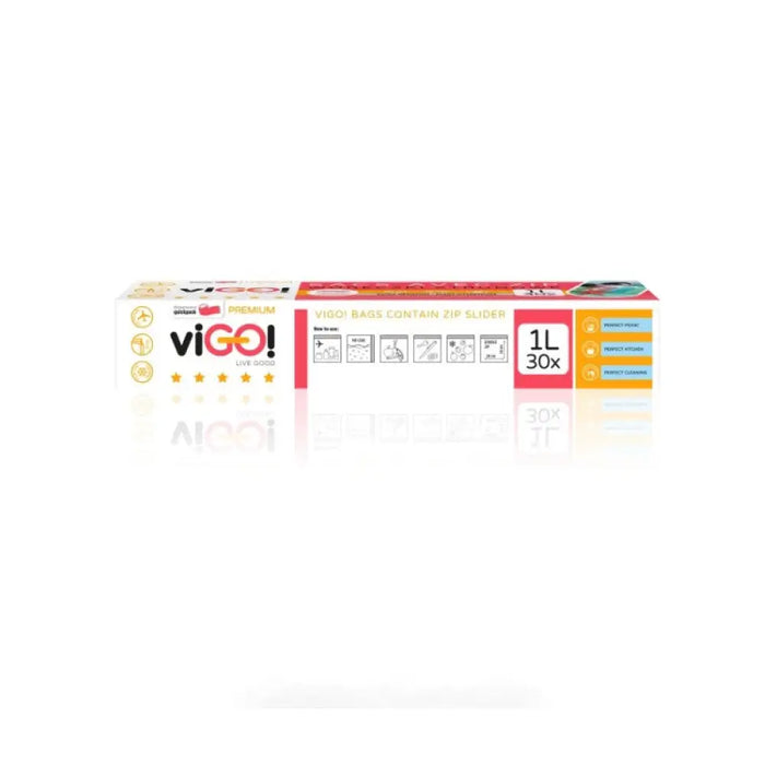 ПЛИК ЗА ХРАНА С ЦИП 1Л 30 БР. PREMIUM VIGO