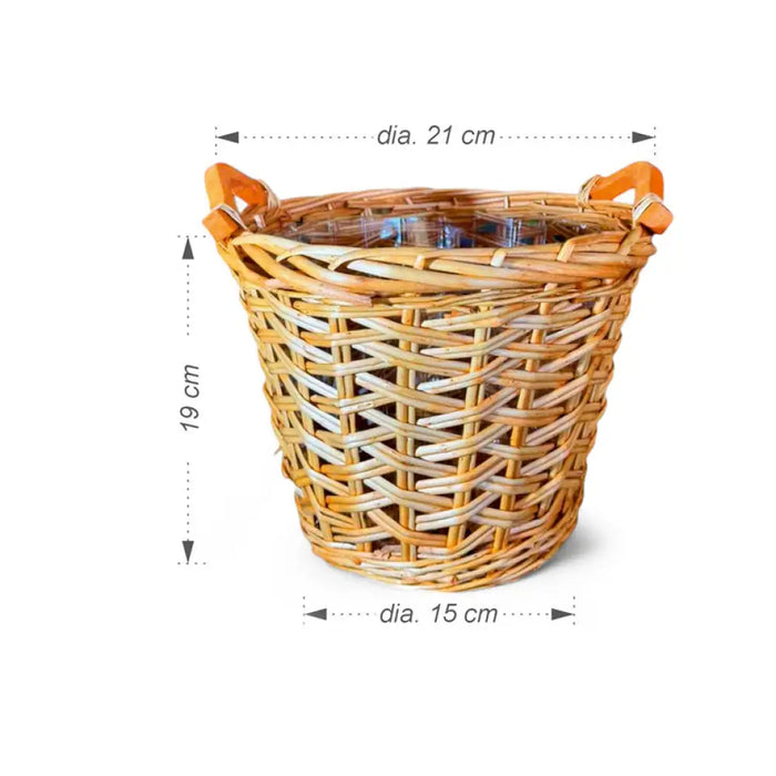 ПЛЕТЕНА КОШНИЦА S 19X21CM GARDEN STAR HD-10875-S