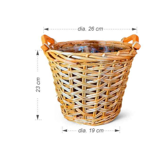 ПЛЕТЕНА КОШНИЦА M 23X26CM GARDEN STAR HD-10875-M
