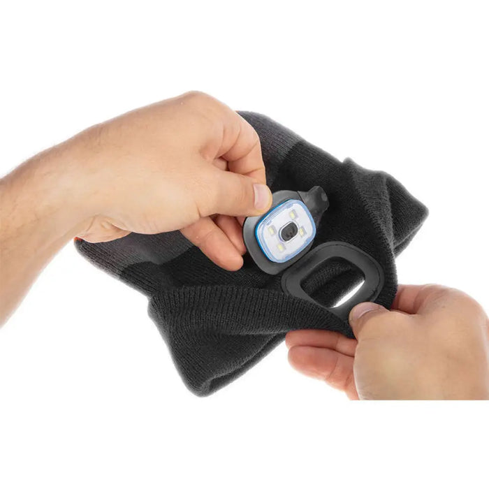 ПЛЕТЕНА ШАПКА С LED ФЕНЕР NEO 81-631