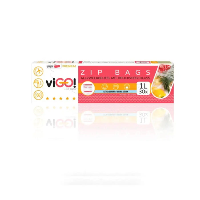 ПЛИК ЗА ХРАНА С ЦИП 1Л 30 БР. PREMIUM VIGO