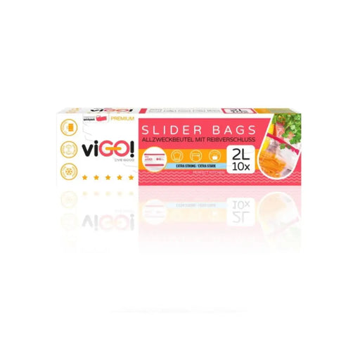 ПЛИК ЗА ХРАНА С ПЛЪЗГАЧ 2Л 10 БР. PREMIUM VIGO