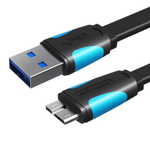 Плосък кабел Vention VAS-A12-B150 USB-A 3.0 към Micro-B 1.5m