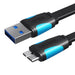 Плосък кабел Vention VAS-A12-B200 USB-A 3.0 към Micro-B 2m