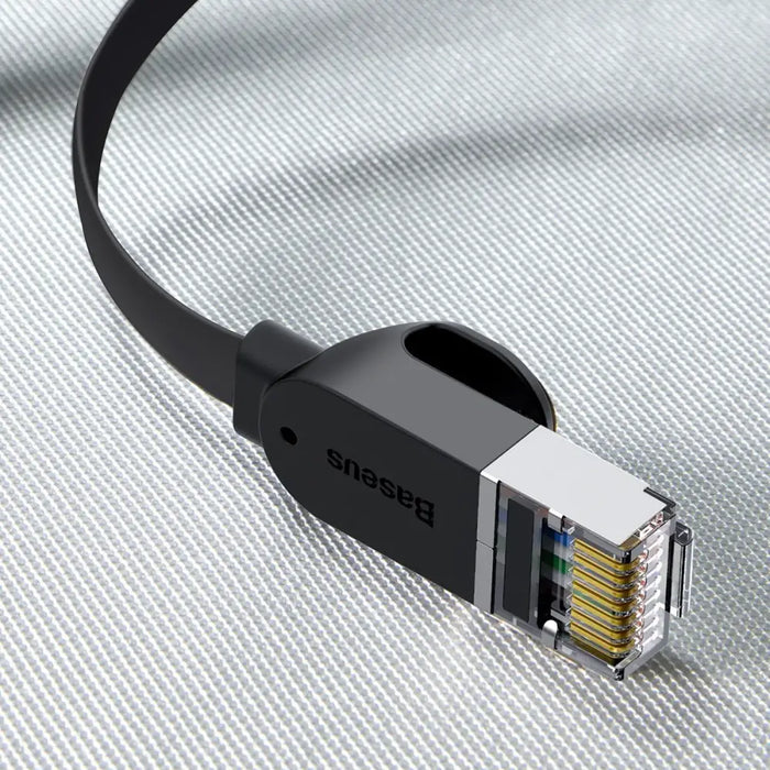 Плосък мрежов кабел Baseus Cat 6 UTP Ethernet RJ45 1m черен