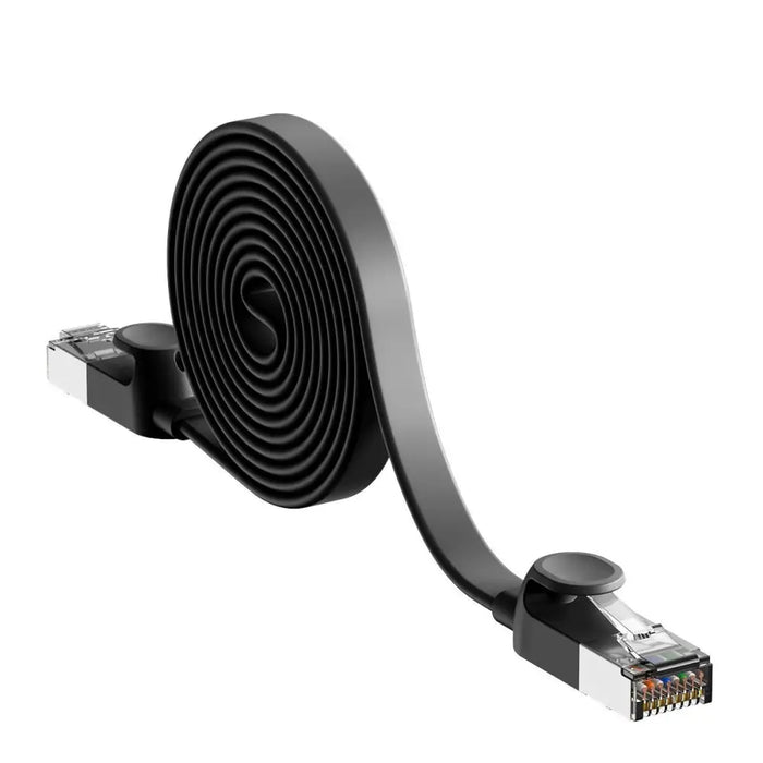 Плосък мрежов кабел Baseus Cat 6 UTP Ethernet RJ45 8m черен