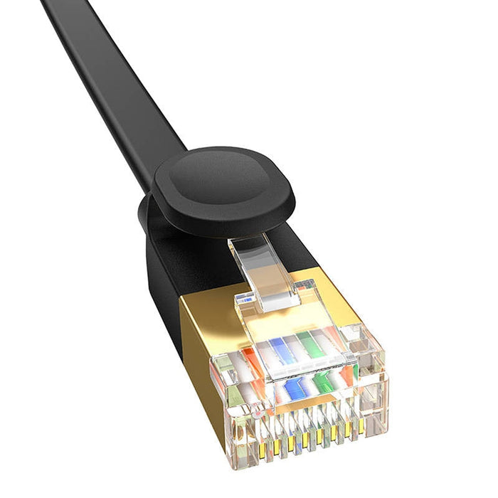 Плосък мрежов кабел Baseus Cat 7 UTP Ethernet RJ45 1 m черен