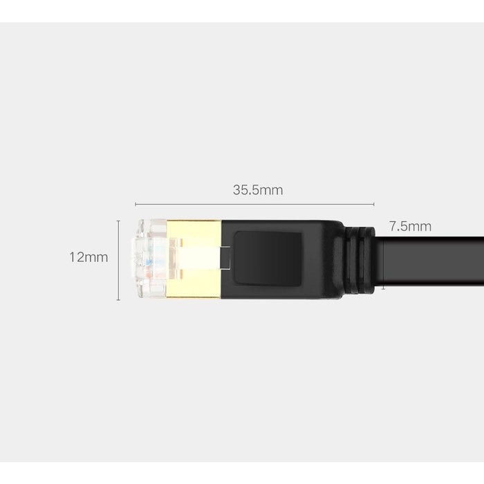 Плосък мрежов кабел Ugreen Ethernet RJ45 Cat 7 STP LAN