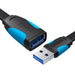 Плосък удължителен кабел Vention VAS-A13-B300 USB 3.0 3m