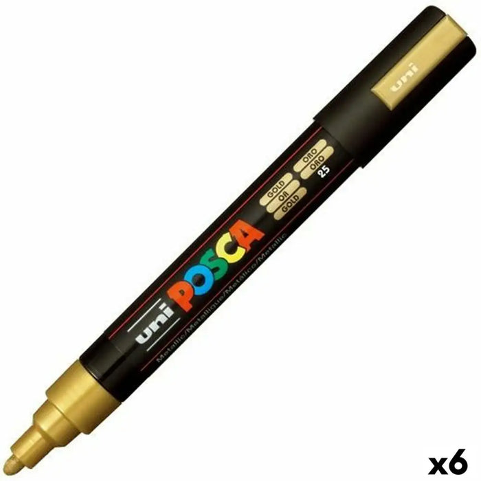Плумастер POSCA PC-5M Златен (6 броя)