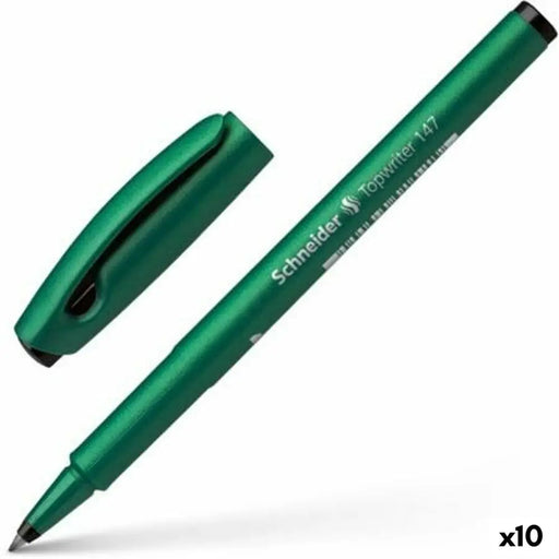 Плумастер Schneider Topwriter 147 Черен Зелен (10 броя)