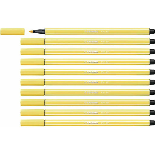 Плумастер Stabilo Pen 68 Жълт (10 Части)