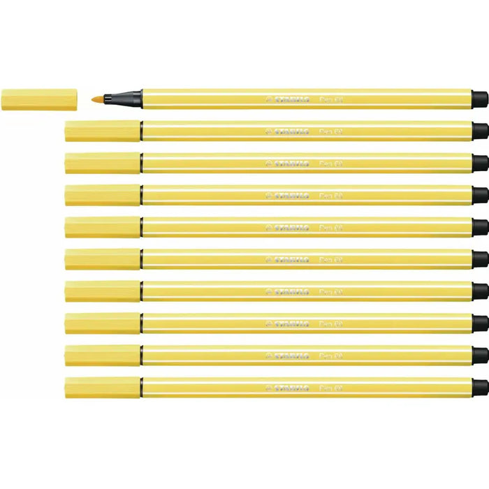 Плумастер Stabilo Pen 68 Жълт (10 Части)