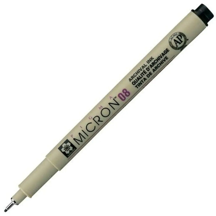 Плумастер Talens Sakura Pigma Micron 08 Черен (12 броя)