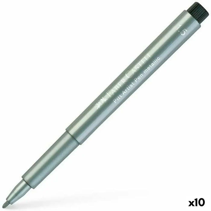 Плумастер Faber-Castell Pitt Artist Металик Сребрист (10