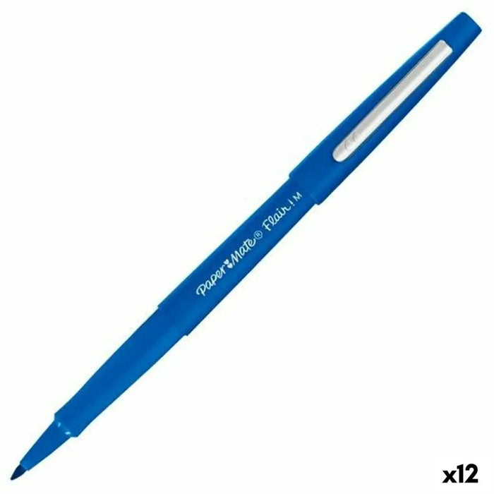 Плумастер Paper Mate Flair! M Син (12 броя)