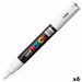 Плумастер POSCA PC-1M Бял Черен (6 броя)