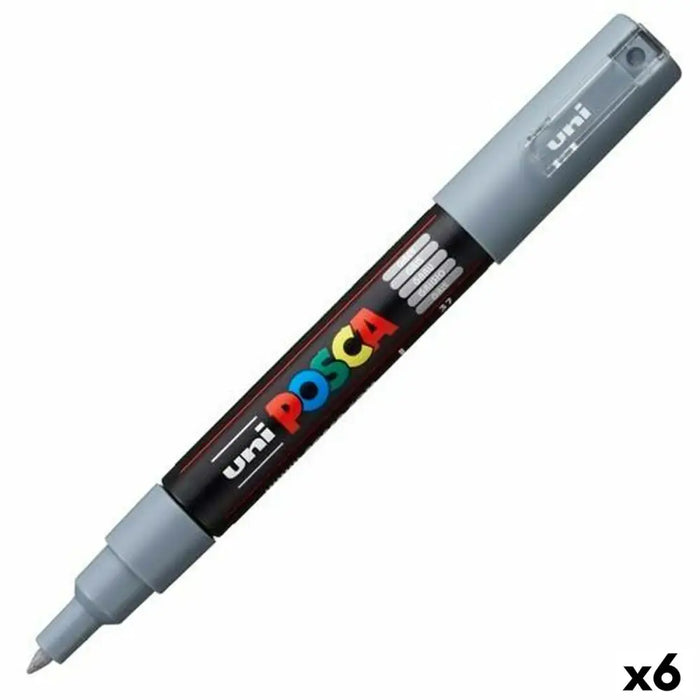 Плумастер POSCA PC-1M Сив (6 броя)
