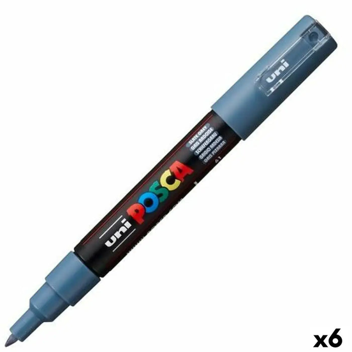 Плумастер POSCA PC-1M Тъмно сив (6 броя)