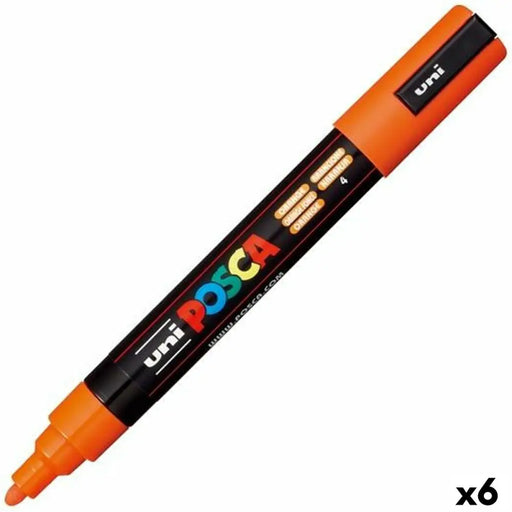 Плумастер POSCA PC-5M Оранжев (6 броя)
