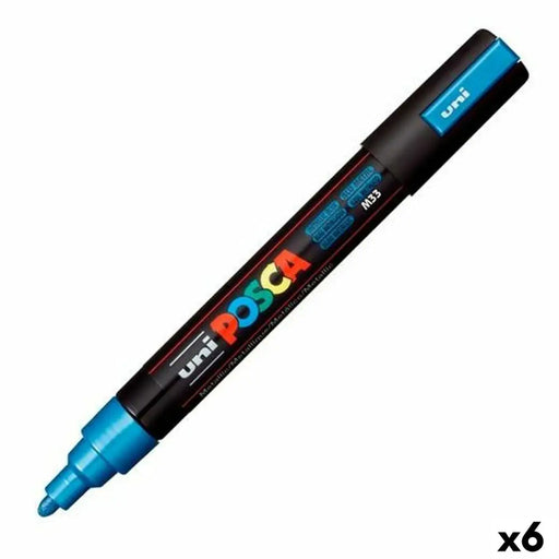 Плумастер POSCA PC-5M Син (6 броя)