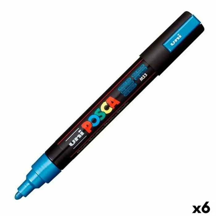 Плумастер POSCA PC-5M Син (6 броя)