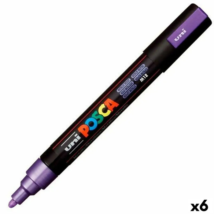 Плумастер POSCA PC-5M Виолетов (6 броя)