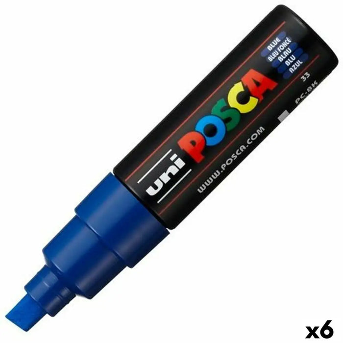 Плумастер POSCA PC-8K Син (6 броя)