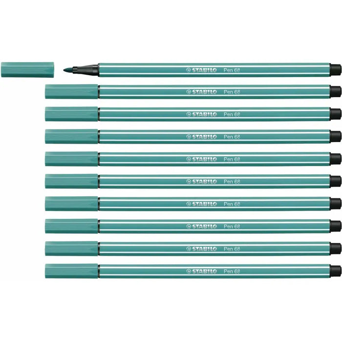 Плумастер Stabilo Pen 68 цвят тюркоаз (10 Части)