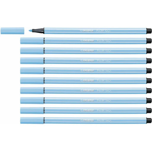 Плумастер Stabilo Pen 68 Флуоресцентен Син (10 Части)