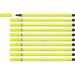 Плумастер Stabilo Pen 68 Флуоресцентен Жълт (10 Части)