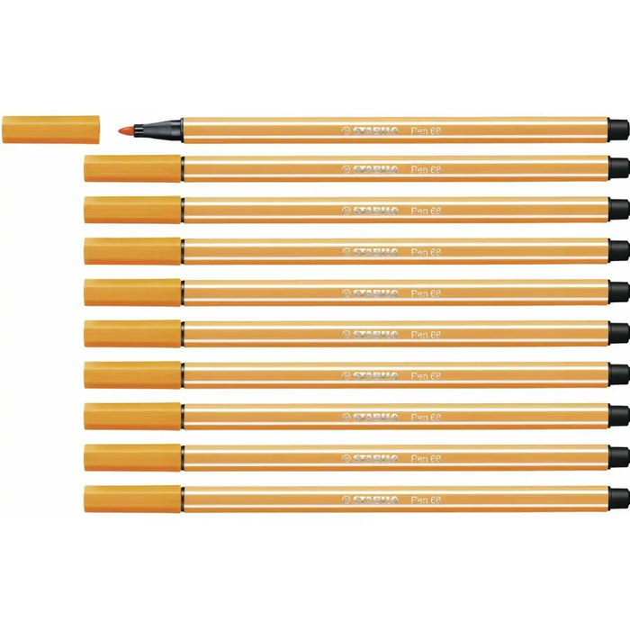 Плумастер Stabilo Pen 68 Оранжев (10 Части)