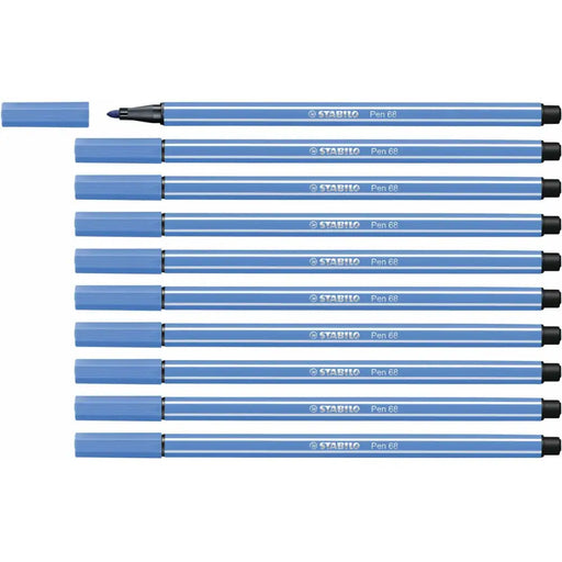 Плумастер Stabilo Pen 68 Тъмно синьо (10 Части)