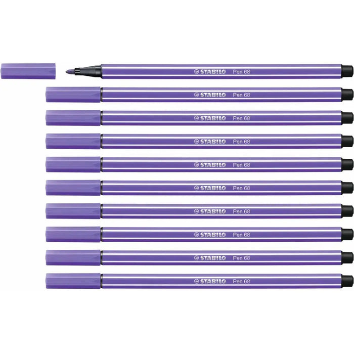 Плумастер Stabilo Pen 68 Виолетов (10 Части)