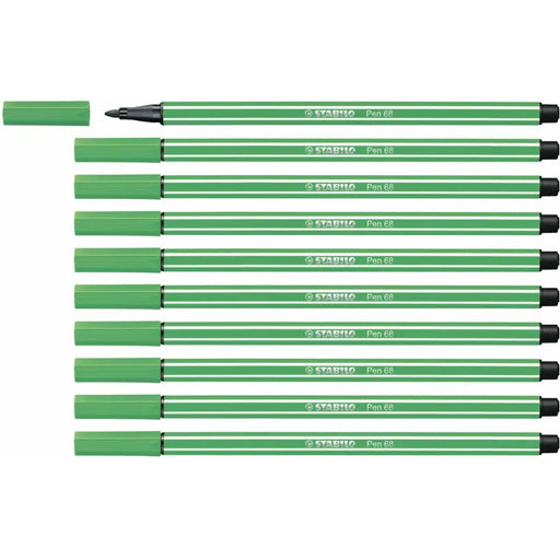 Плумастер Stabilo Pen 68 Зелен (10 Части)