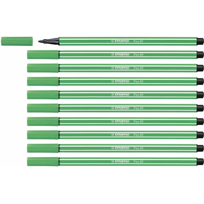 Плумастер Stabilo Pen 68 Зелен (10 Части)