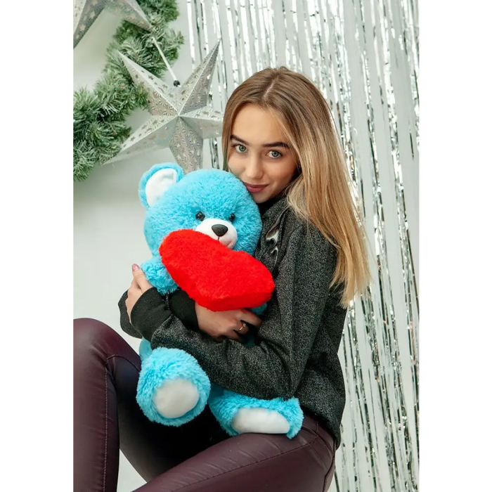 Плюшено мече FRANK 50см синьо
