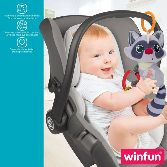 Плюшена Дрънкалка Winfun Миеща Мечка 14,5 x 20 x 9,5 cm (6